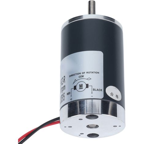 Micro-moteur CC Mini Petit Haute Vitesse Magnétique Permanent 2 Roulements à Billes ZYTD38SRZR (12V 2000tr/min) (1/5)
