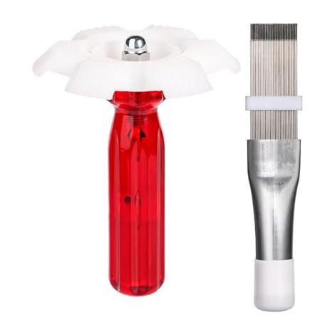 Pièces Peigne de Climatiseur, Peigne Condenseur Climatiseur, Peigne à Ailettes en Acier Inoxydable, Brosse de Nettoyage à Ailettes pour Nettoyer Le Radiateur, évaporateur