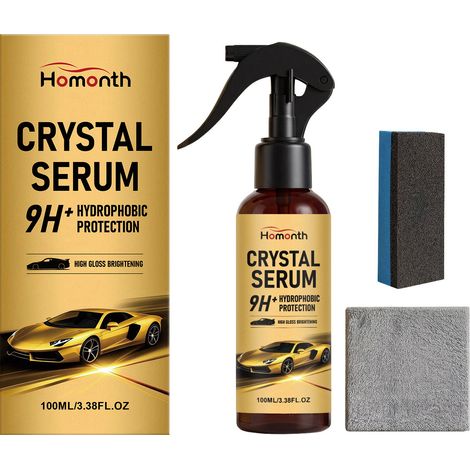 Car ceramic care spray for daily cleaning, restoration, and shine suitable for various paint surfaces car coating agent -- 100ml + sponge1 + towel1 -- BIEMMEDUE (1/5)