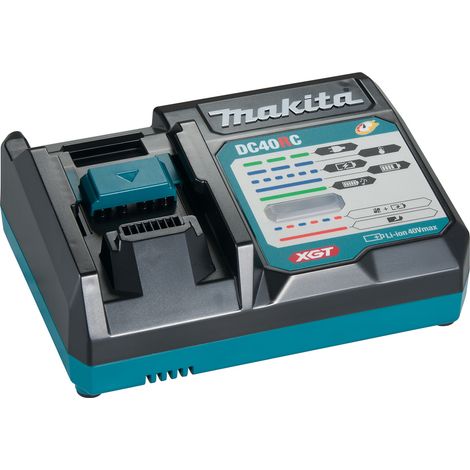 Makita – Chargeur Li-ion 40V 4A pour batteries XGT – Alimentation 220-240V – Refroidissement par ventilateur – Montage mural