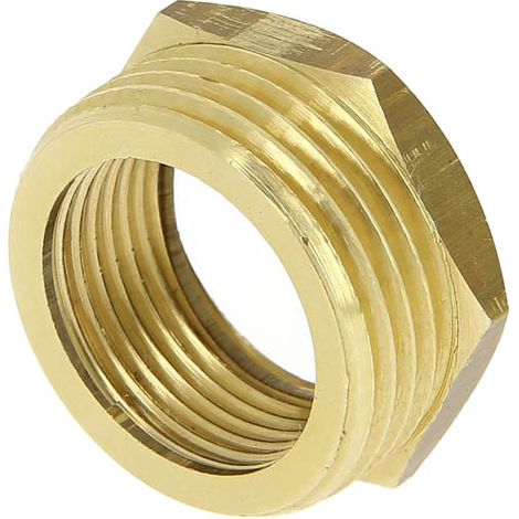 Anquier – Réduction laiton 6 pans mâle 1" femelle 3/4 – Filetage 26-20 – Norme A.C.S. NF EN 12164 – Pour installations sanitaires