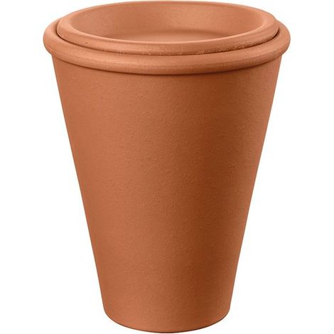 Maceta color terracota para riego Aquado ø12cm rojo - Deroma