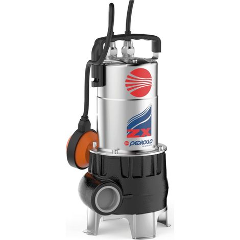 Pompe De Relevage 220v Pedrollo Zxm 1a/40 Eaux Chargées Avec Flotteur 15 M3/h 0.6 Kw