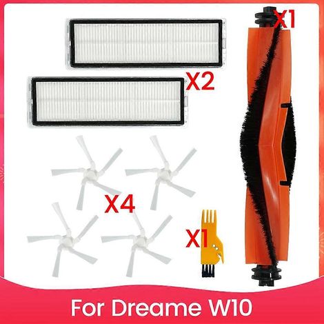 Filtre pour aspirateur brosse pour aspirateur Filtre de brosse pour aspirateur filtre de Accessoires Fit pour W10 Robot Aspirateur Kits pièce détachée Main Side Brosse HEPA Filtre (1/5)