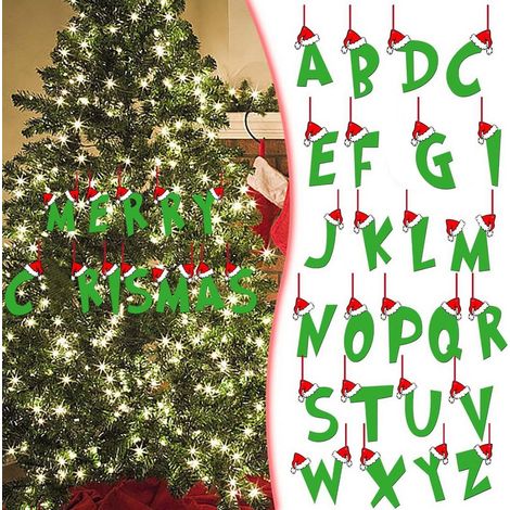 Décoration Lettre De Noël - Bois Naturel - Pour Arbre De Noël Décoration Intérieure Extérieure - Réutilisable - Hauteur 8 Cm - 1 Pièce (1/5)