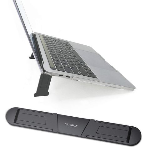 Tragbarer Laptopständer für unterwegs, kompatibel mit Laptops und Tablets von 12 bis 17 Zoll – verstellbar, belüftet, leicht, ergonomisch, kleiner Laptop-Kühlständer.