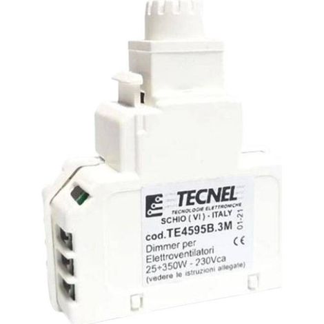 Dimmer Deviatore Ventilatori 25-350W/230V Bianco ( TECNEL cod. TE4595B.3M )