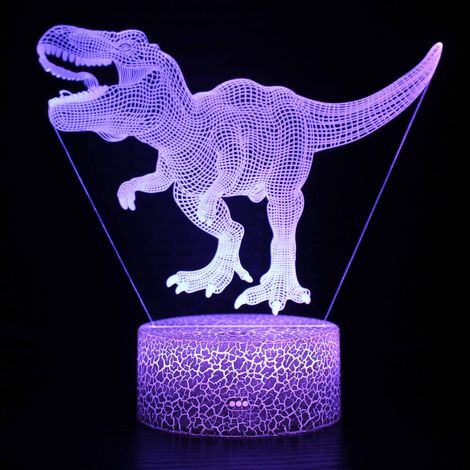 Lumière 3D Dinosaure Colorée, Lampe de Nuit LED avec Télécommande et Toucher, Décoration Dragon Caméléon pour Enfants, Cadeau Créatif, Lampe de Table, Idéale Garçons et Filles 3-9 Ans (1/2)
