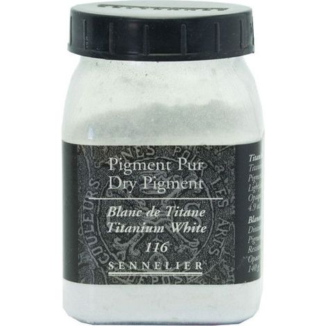 Pigment - Sennelier - Pot 200 ml - N° 116 - Blanc Titane - Peinture