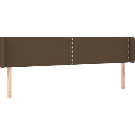 Maison Exclusive - Testiera ad Orecchio Marrone Scuro 183x16x78/88 cm in Tessuto