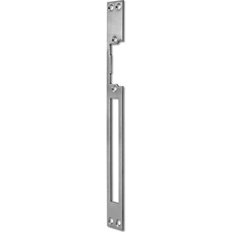 Piastra diritta a doppia faccia Qoltec per elettroserratura Piastra di riscontro 250 mm Acciaio inox (1/5)