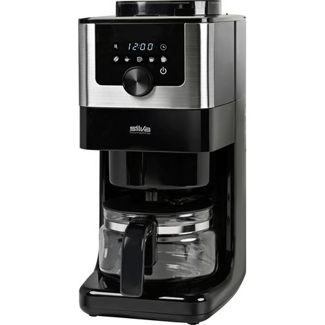 Silva Homeline KA-M 200 INOX Kaffeemaschine Schwarz, Inox Fassungsvermögen Tassen=4 Display, Glaska