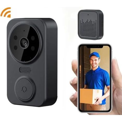Sonnette vidéo sans fil Tuya Home Security avec interphone WiFi intelligent et caméra-AquaForge (1/5)