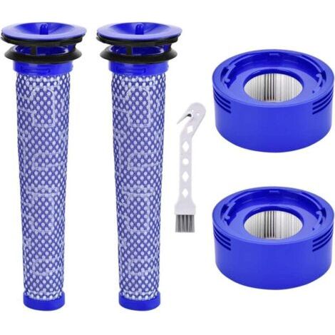 Ersatzfilter für Dyson V7, V8 Animal Absolute und Motorhead Staubsauger: 2 Nachfilter und 2 Vorfilter. Ersetzt die Teilenummern 965661-01 und 967478-01. (1/5)