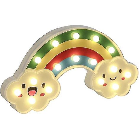 Veilleuse LED arc-en-ciel avec télécommande à économie d'énergie (1/2)