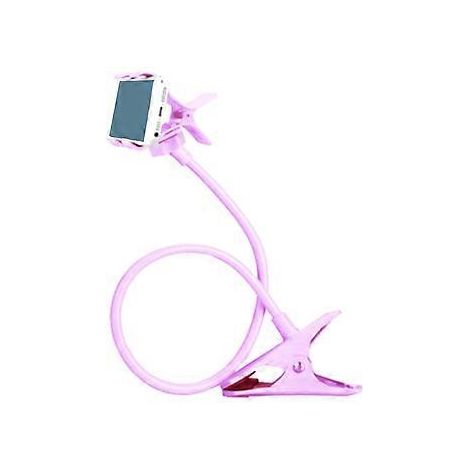Flexible Handyhalterung, verstellbarer Handyclip, Halterung für Zuhause, Bett oder Schreibtisch (Pink)