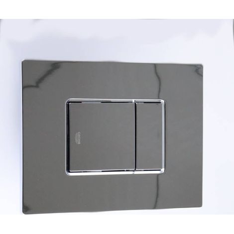Passend für Grohe Spültisch-Drückerplatte Galvanik (glänzende Oberfläche)