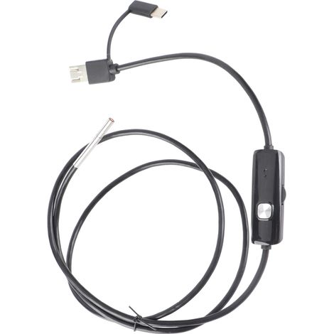 AN100-3.9 Endoscope 3,9 mm, caméra d'inspection haute définition, vision nocturne, caméra LED intégrée pour applications mobiles et automobiles, câble rigide de 1 m / 3,3 pi (1/5)