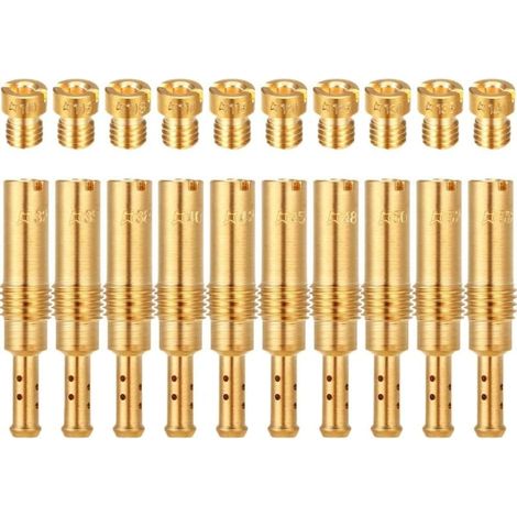 Ensemble de 20 jets de carburateur (10 jets principaux de carburateur et 10 jets pilotes lents), accessoires de carburateur PWK Keihin OKO CVK KOSO PE PWM (1/5)