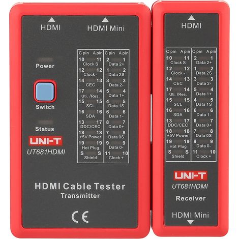 UT681HDMI : Testeur de câbles de données HDMI et mini-HDMI avec indicateur d'état à 20 LED (1/5)