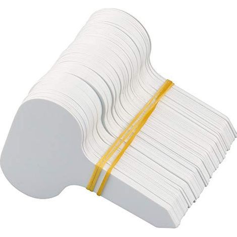 100 Pièces Etiquette Pour Plante, 5X7CM Etiquettes Jardin Exterieur,Etiquettes Semis Réutilisable,Etiquette Plantation Potager-Blanc (1/4)