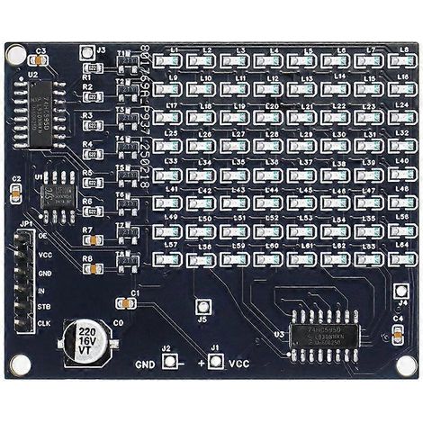 Kit électronique DIY 64 SMD LED Matrice de patch Écran publicitaire Affichage de numéros Kit de pratique de soudure (1/5)
