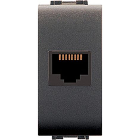 LIFE 4084 PRESA TELEFONICA RJ11 PLUG 6/4 GRIGIO ANT- ELETTROCANALI- 12,0 pz