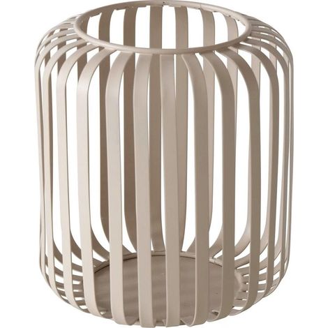 Boltze Windlicht Viki Leuchter aus Eisen Beige Rund Lichtlein 2045506 (1/3)