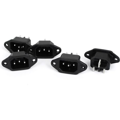 Prise d'alimentation AC 250V 10A IEC 320C14Male, connecteurs d'alimentation 5x