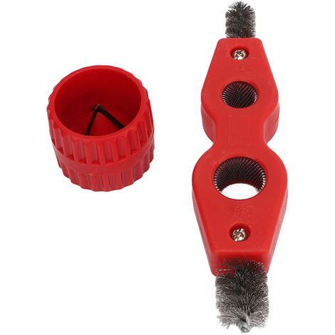 Kit de nettoyage et de polissage de tuyaux en cuivre avec alésoir et brosse de nettoyage, couleur rouge (1/5)