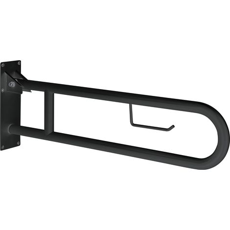 GEDY 56583800000 SNUG Soporte de apoyo abatible 80 cm con portarrollo cepillado - ref: 56583800000 (1/2)