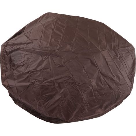 Housse de Bain à Remous, Couverture Thermique pour Bain à Remous, Spa, Housse de Rechange Pliable pour Bain à Remous, Housse de Protection pour Source Chaude, Couverture de Bain à Remous (Beige) (1/5)