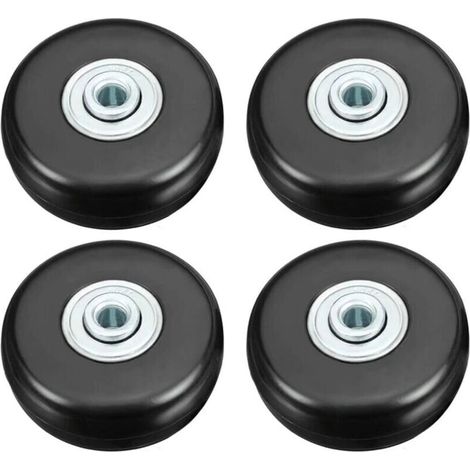 Ruote girevoli per valigie, ruote girevoli per riparazione valigie, resistenti, da 50 mm, in gomma, universali, di ricambio, per trasporto, 4 pezzi, per valigie/bagagli/zaini/viaggi
