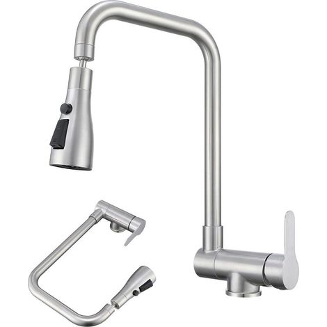 Robinet mitigeur de cuisine pliable à 3 jets (1/5)
