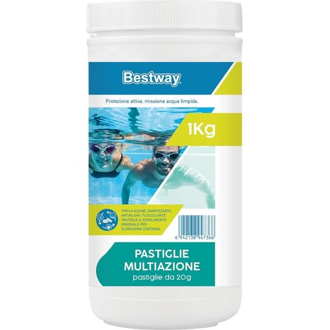 BESTWAY - 59054 - Cloro in pastiglie combinate multiazione da 20 gr / 5 kg
