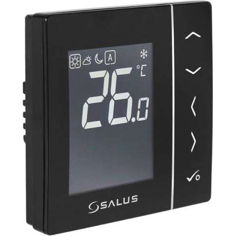 Salus VS35B Digitaler Thermostat 230 Volt Gehäusefarbe schwarz 112646