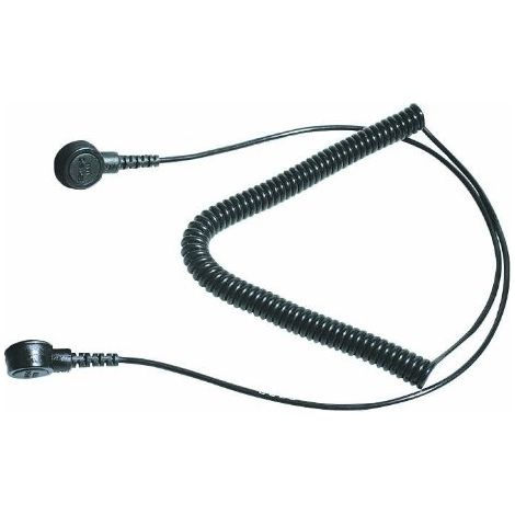BERNSTEIN Tools for Electronics 9-342-1 Cinturino da polso ESD Nero Connettore a pressione 3 mm
