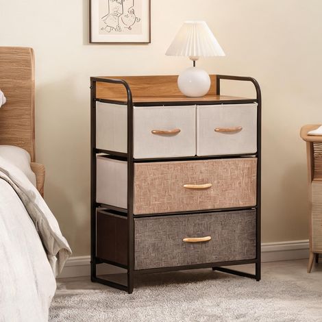 Armoire de rangement multicolore en polyester 58 x 29 x 78,5 cm (1/5)