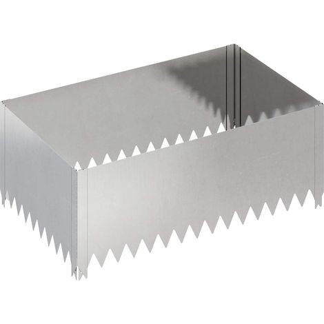 Raseneinfassung 100 x 60 x 35 cm Stahl Silber vidaXL