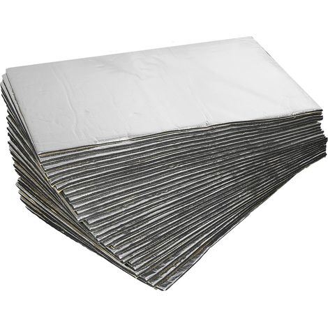 4.05㎡ 5mm 27pcs Tapis Isolant Thermique Insonorisant Phonique Voiture Moteur Capot Coffre Porte 50x30cm (1/5)