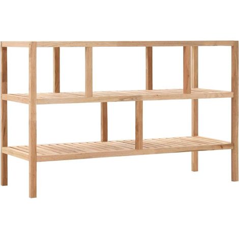 vidaXL Walnuss - Badregal Massivholz Walnuss 100x40x65 cm