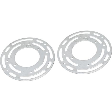 2er-Set Montagehalterungen für Leuchten, 4 Zoll Universal-Stahlkreis-Querträger, Deckenventilatorplatte, komplettes Zubehör (1/5)