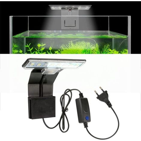 SABIR LED Aquarium, Lampe Aquarium, Eclairage Aquarium LED, Lumière dAquarium pour Aquarium de 20-40 Cm, 220V 5W 600 LM, Gradation en Trois Étapes, Ultra-Mince (1/5)