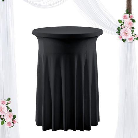 Nappes pour Tables Hautes,Housse Ronde pour Table de Bar Pub - Protection Ronde pour Fêtes Décoration Intérieur Extérieur Anniversaire Mariage Halloween Bar Bistro