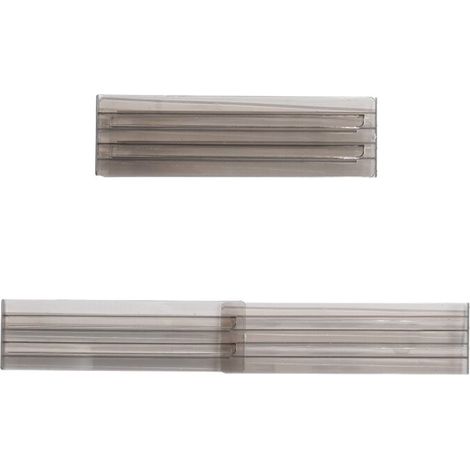 Séparateurs de tiroir réglables et extensibles en plastique dimensions 27,5 à 52 cm pour vêtements cuisine salle de bain et penderie couleur transparente (1/3)