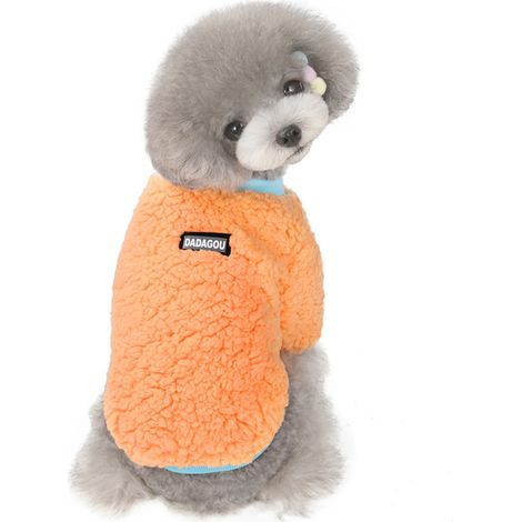 2 vêtements pour animaux de compagnie, pull hiver chien chat lapin cochon d'Inde, laine corail, lavable en machine (1/5)