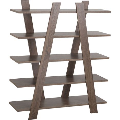 5 Tier Shelving Unit ESCALANTE 116 cm Dark Brown (1/5)