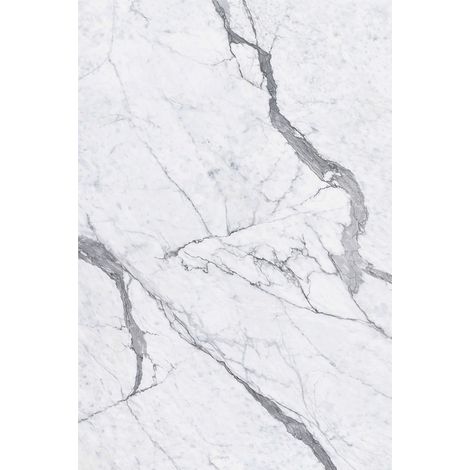 Panel de PVC efecto mármol para revestimientos interiores UV 6 uds 120x60 cm - Blanco (1/5)