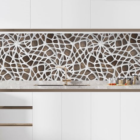 Crédence adhésive cuisine - Design Effet 3D - 60x105 cm - Adhésif MAT (1/5)