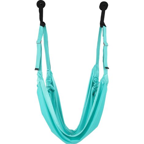 Bande de yoga élastique réglable pour étirements jambes, taille, dos, entraînement fitness vert (1/5)